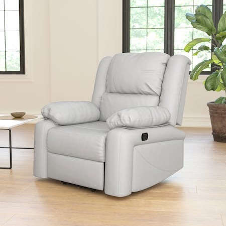 Flash Furniture Harmony Series Cream LeatherSoft Recliner BT-70597-1-CRM-GG